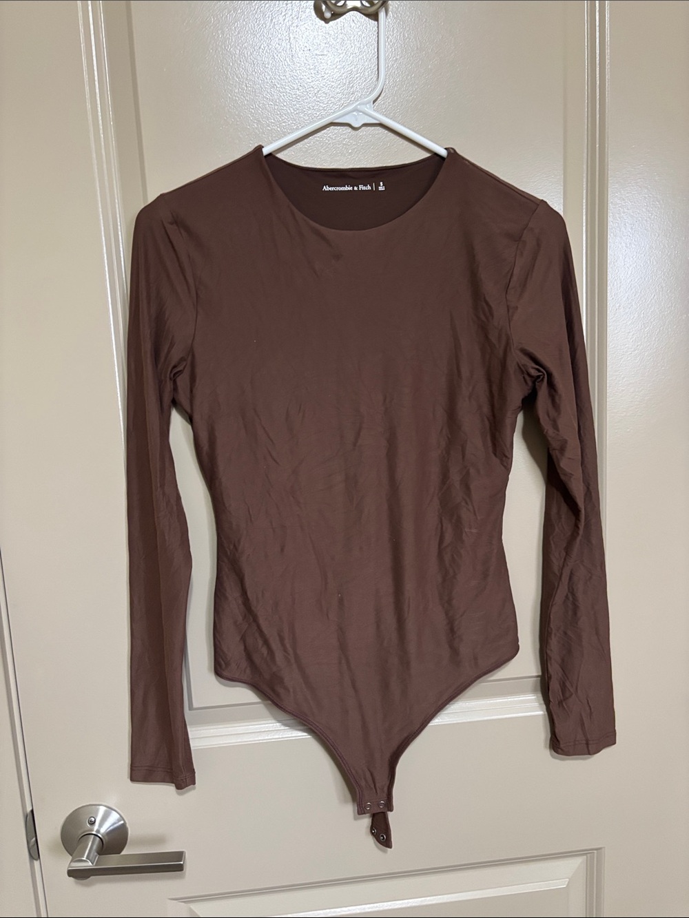 Abercrombie & Fitch Brown Long Sleeve Scoop Neck Bodysuit